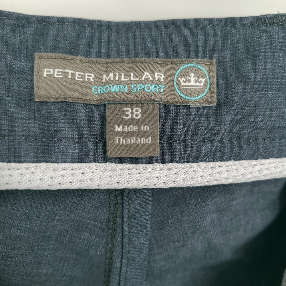 Peter Millar Crown Sport Shorts Mens 38 Gray Golf Performance Stretch - Picture 8 of 10